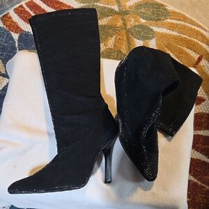 Chic Black Heeled Women's Boots